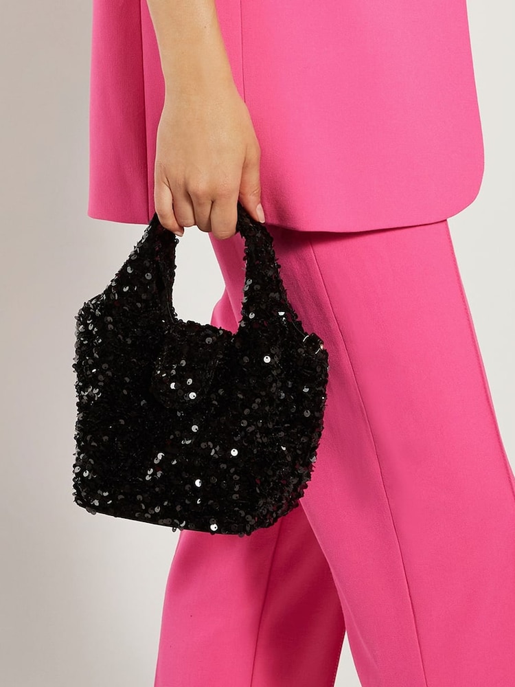 Dune London Black Brighten Embellished Grab Bag - Image 1 of 7