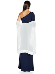 Adrianna Papell White Chiffon Cape Cover-Up - Image 2 of 5