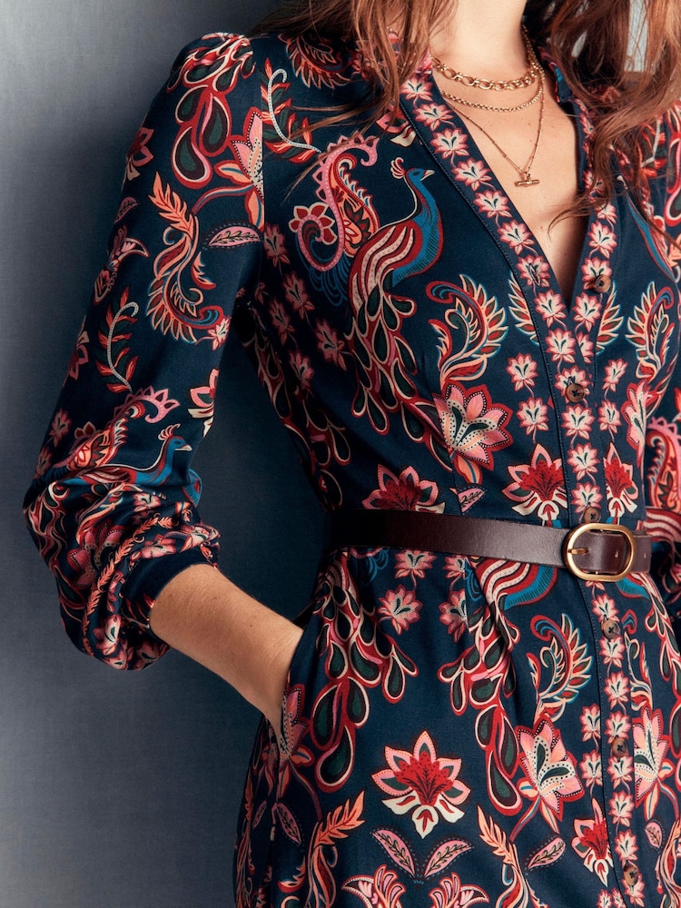 Boden Blue Juliet Jersey Midi Dress - Image 2 of 5