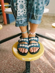 Arizona Love Denim Pearl Apache Sandals - Image 1 of 2