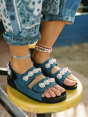 Arizona Love Denim Pearl Apache Sandals - Image 2 of 2
