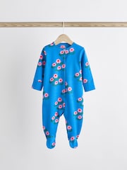Multi Bright Baby 4 Pack Footed Sleepsuits (0-3yrs) - Image 5 of 13