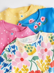 Multi Bright Baby 4 Pack Footed Sleepsuits (0-3yrs) - Image 8 of 13