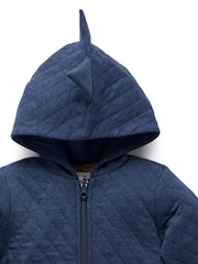 Purebaby Blue Quilted Dragon Zip Jacket - Image 4 of 7