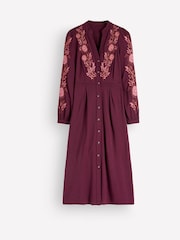 Boden Purple Juliet Jersey Midi Dress - Image 6 of 6
