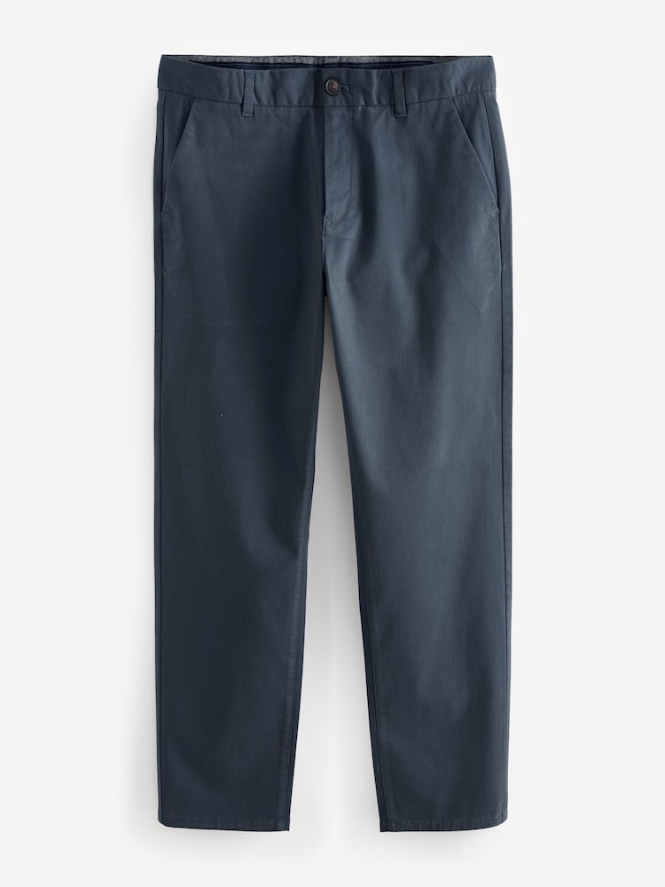 Bleu Gris Moyen - Ajustement droit - Pantalon chino stretch - Image 7 of 10