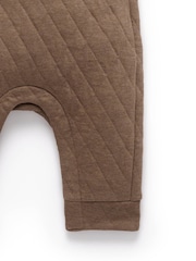 Purebaby Brown Quilted Bear Overall All-In-One - Image 7 of 7