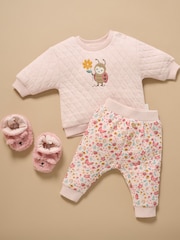 Purebaby Pink Quilted Track Set - Image 3 of 7