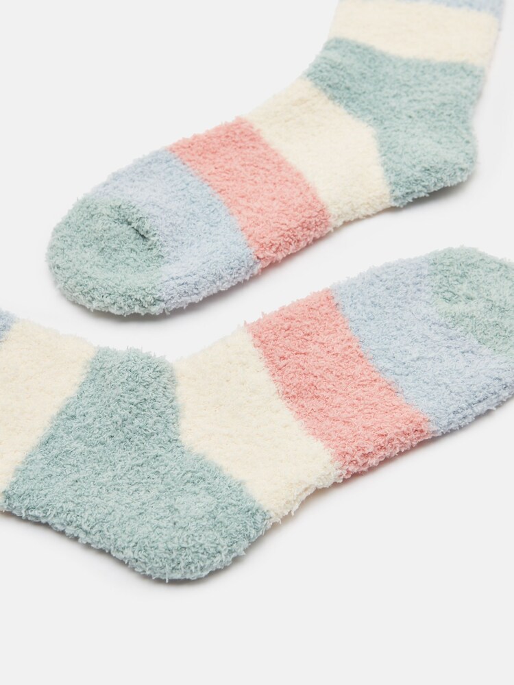 Joules Women's Fluffy Multi Bright Socks (size 4-8) - Image 2 of 3