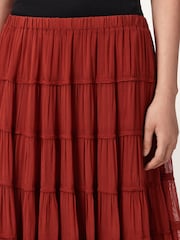 AllSaints Red Eva Skirt - Image 3 of 6