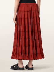 AllSaints Red Eva Skirt - Image 4 of 6