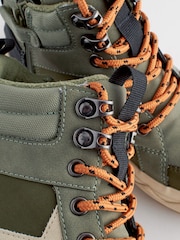 Khakigrün - Knöchelhohe Stiefel zum Schnüren - Bild 8 von 9