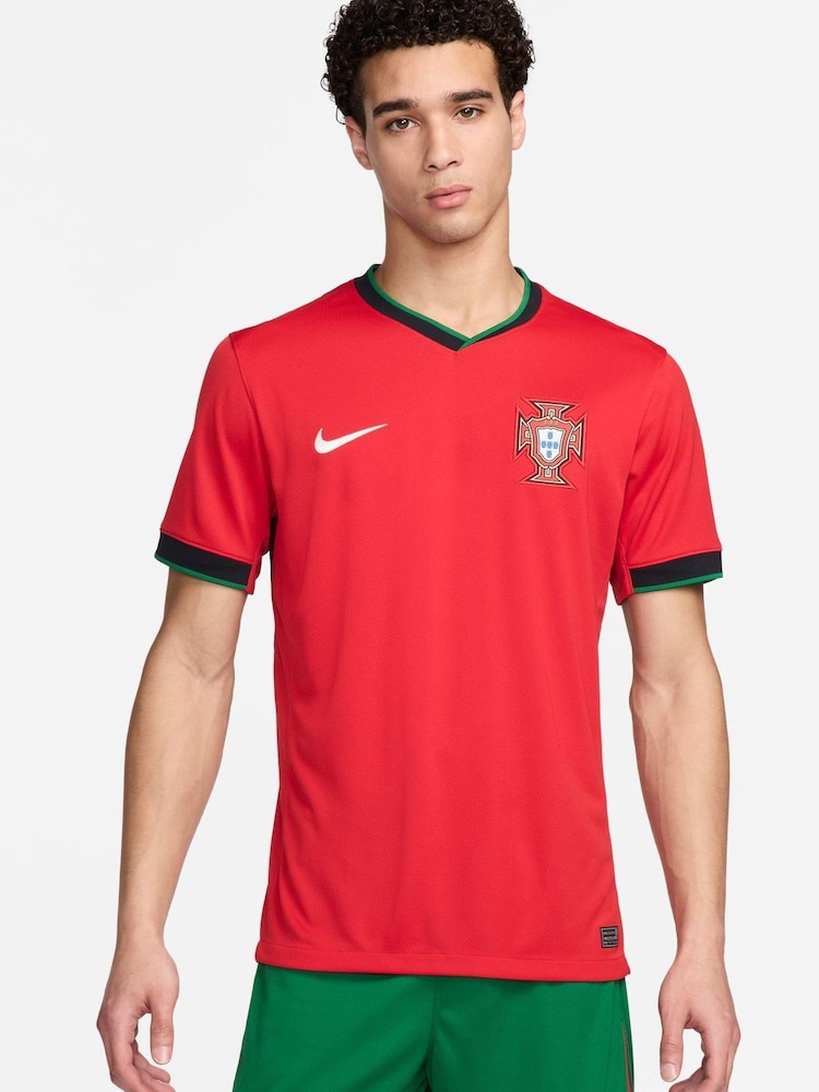 Nike Red Dri-FIT Portugal Stadium Home Football Shirt - Image 1 of 11