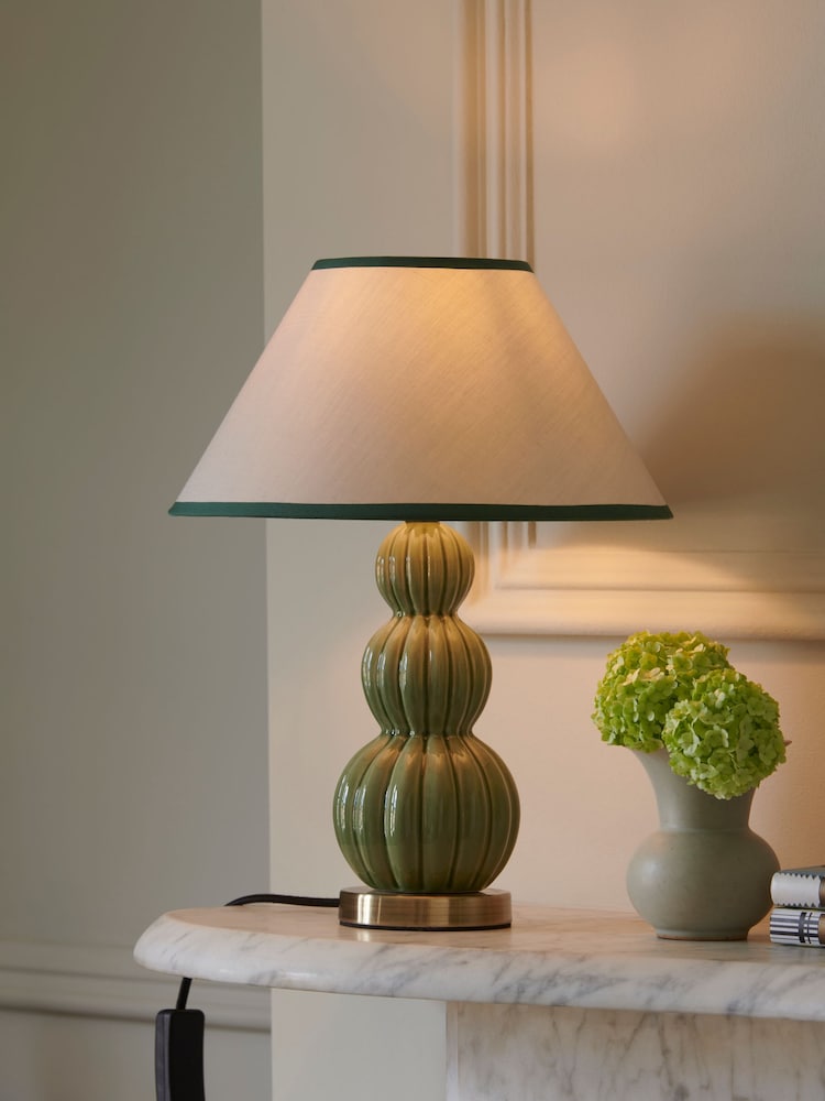 Nina Campbell Green Evelyn Small Table Lamp - Image 1 of 3