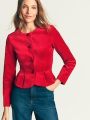 Rojo - Boden Velvet Waisted Top - Imagen 1 de 5