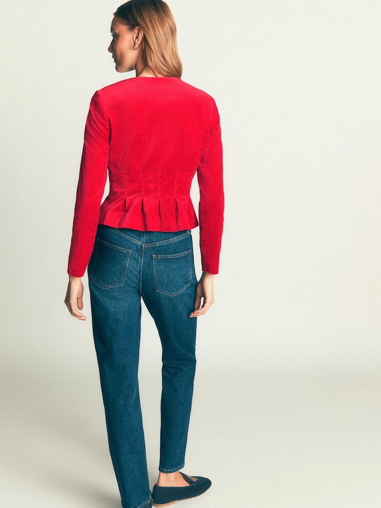 Rojo - Boden Velvet Waisted Top - Imagen 2 de 5