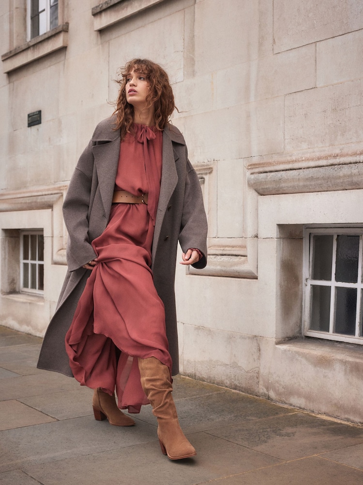 Tan Brown Forever Comfort® Suede Knee High Slouch Boots - Image 2 of 9