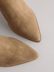 Tan Brown Forever Comfort® Suede Knee High Slouch Boots - Image 9 of 9