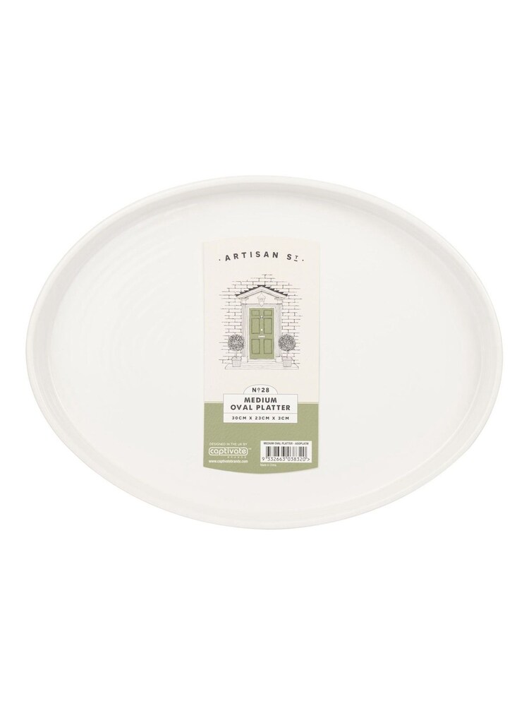 Artisan Street White Medium Oval Platter - Image 4 of 4 Artisan Street White Medium Oval Platter - Image 4 of 4