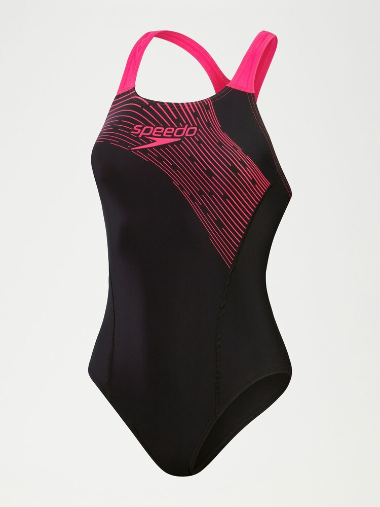 Speedo Black Womens Medley Logo Swimsuit 1 Piece - Image 6 of 6 Speedo Black Womens Medley Logo Swimsuit 1 Piece - Image 6 of 6
