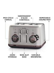 Breville Chrome Bread Select 4 Slice Toaster - Image 4 of 5