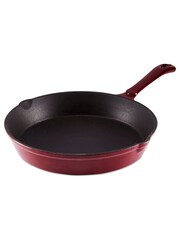 Barbary & Oak Red 26cm Cast Iron Round Frying Pan - Image 2 of 4