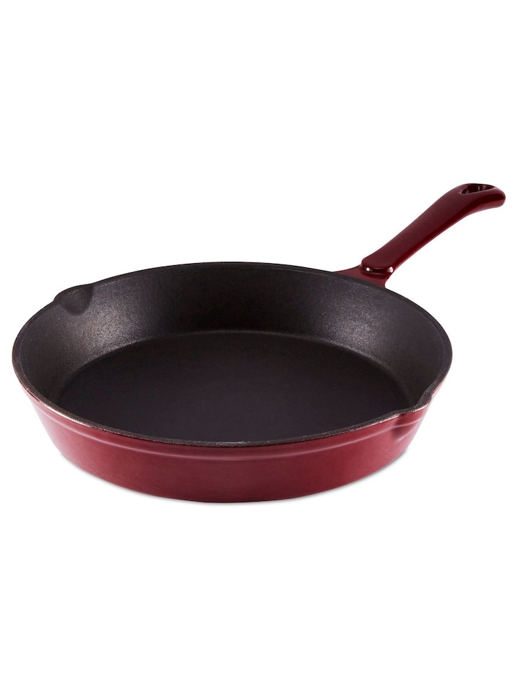 Barbary & Oak Red 26cm Cast Iron Round Frying Pan - Image 2 of 4