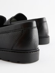 črna - Usnjeni mokasini tumbled Saddle - Slika 4 iz 6