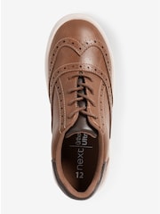 Tan Brown            Lace-Up Brogue Shoes - Image 3 of 4