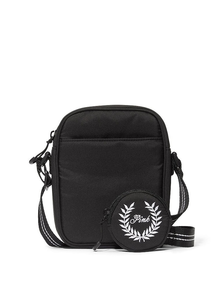 Victoria's Secret PINK Pure Black Puffer Crossbody Bag - Image 1 of 3