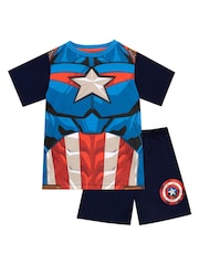 Character Blue Captain America Short Pyjamas - Image 1 of 7