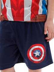 Character Blue Captain America Short Pyjamas - Image 7 of 7