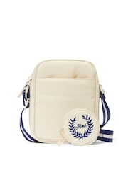 Victoria's Secret PINK Canvas Cream Puffer Crossbody Bag - Image 1 of 3
