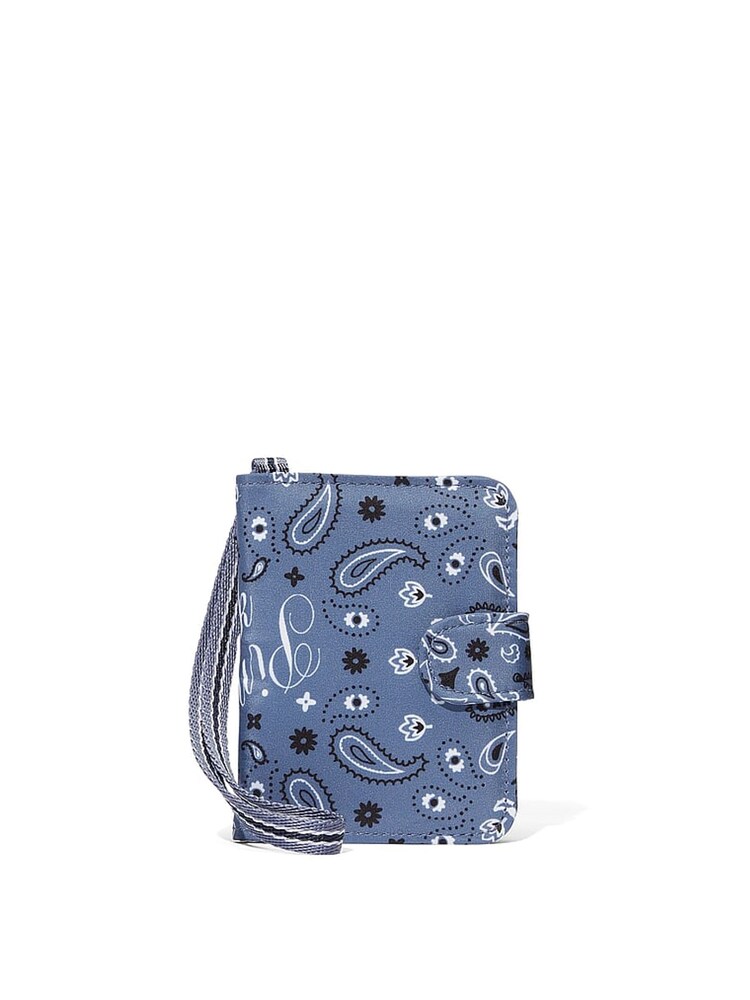 Victoria's Secret PINK Dusty Iris Blue Card Case Wristlet - Image 1 of 2