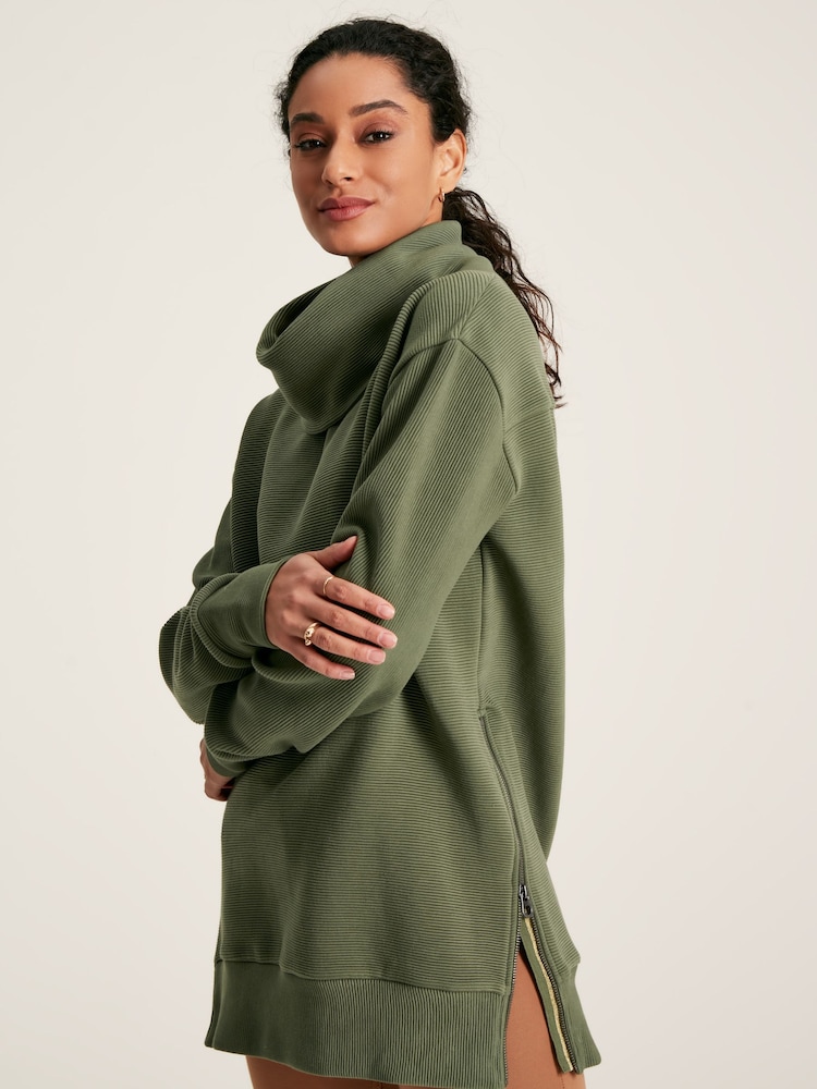 Joules Willow Green Cowl Neck Sweatshirt - Image 1 of 7
