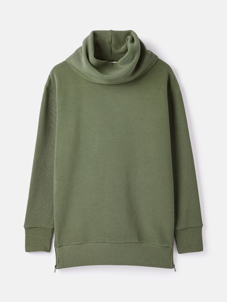 Joules Willow Green Cowl Neck Sweatshirt - Image 7 of 7
