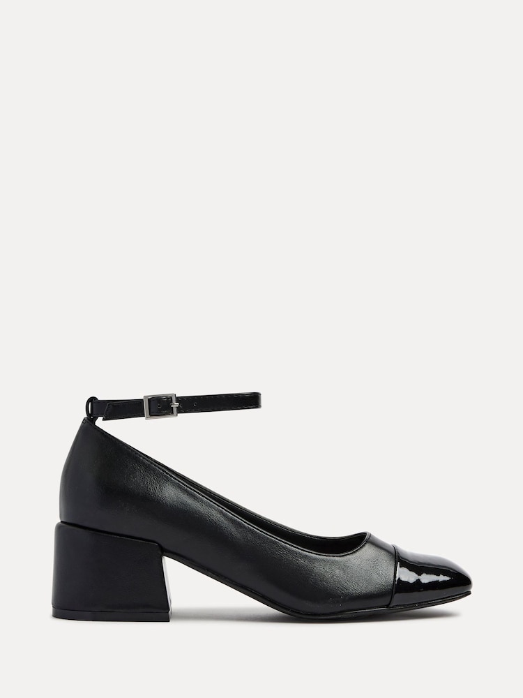Linzi Black Emilia Closed Toe Block Heeled Shoe - Image 2 of 5