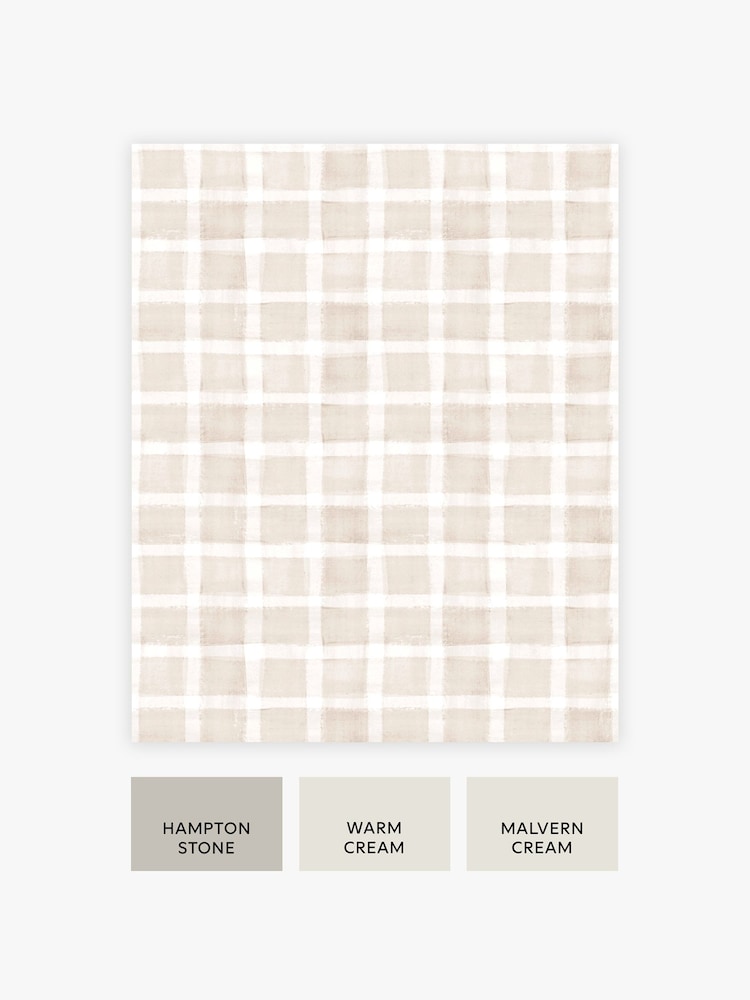 Natural Gingham Wallpaper - Image 3 of 3