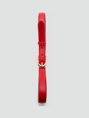 Mango Red Slim Leather Look Belt - Image 4 of 4