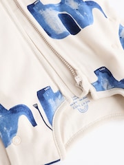 Cream Elephant Print 2.5 Tog Removable Sleeve 100% Cotton Sleep Bag - Image 7 of 10