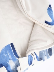 Cream Elephant Print 2.5 Tog Removable Sleeve 100% Cotton Sleep Bag - Image 8 of 10