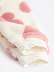 Pink Heart Baby Fleece Sleepsuit - Image 6 of 6