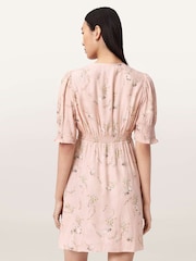 AllSaints Pink Demi Dress - Image 4 of 7