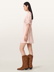 AllSaints Pink Demi Dress - Image 5 of 7
