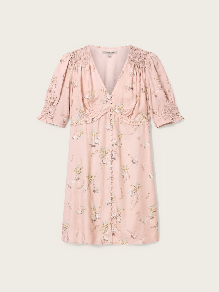AllSaints Pink Demi Dress - Image 7 of 7