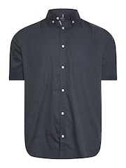 BadRhino Big & Tall Blue 100% Cotton Short Sleeve Poplin Shirt - Image 2 of 3