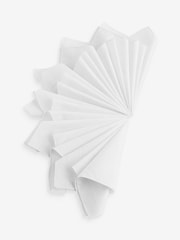 White 100% Cotton Handkerchiefs Seven Pack - Image 3 of 4