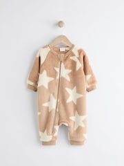 Neutral Fleece Baby Footless Sleepsuit - Image 1 of 5