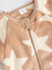 Neutral Fleece Baby Footless Sleepsuit - Image 3 of 5