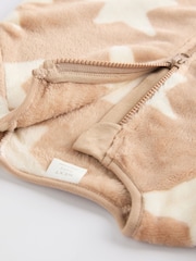 Neutral Fleece Baby Footless Sleepsuit - Image 4 of 5